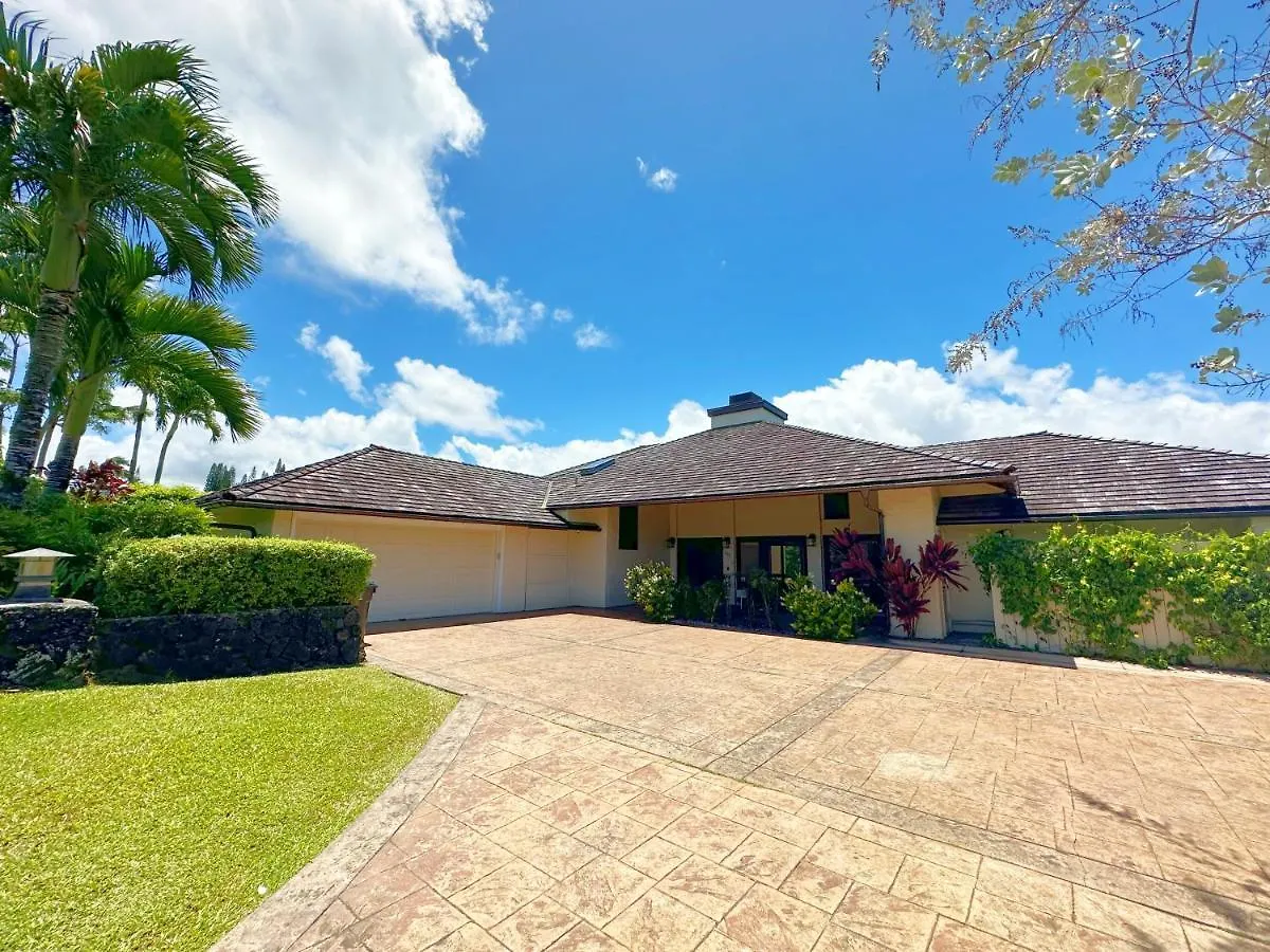 Coral Hale 5Br 3Ba Luxury Home, Ac, Hot Tub And Stunning Views Princeville Holiday home